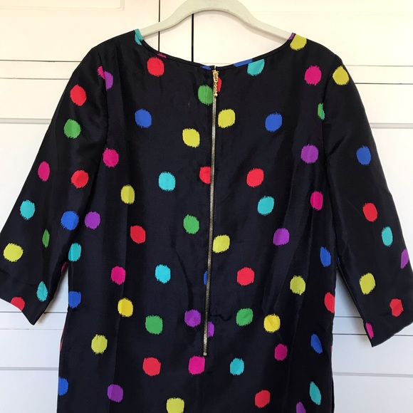 KATE SPADE Silk Belina Polka Dot Shift Dress 4 - Picture 12 of 16